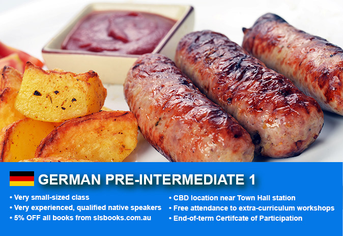 Affordable German Pre-Intermediate 1 Course in Sydney CBD with small classes! Advance your conversational proficiency over 10 weeks with free materials.
