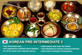 Korean Pre-Intermediate 1 Course in Sydney CBD with small classes! Advance your conversational proficiency over 10 weeks with free materials.