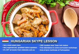 Improve your Hungarian language skills with tutorials via Skype. Different lesson durations and flexible times are available to suit your learning needs.