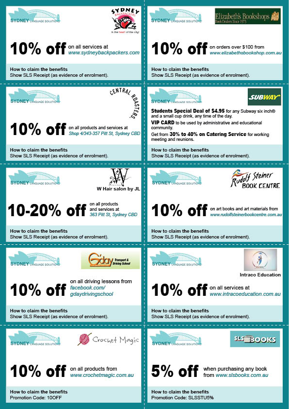 Get Your Coupons | Sydney Language Solutions